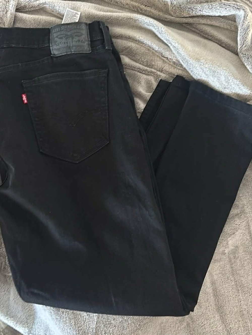 Levi's Black Slim Straight Jeans with Red Tab‎ Streetwear Skaterwear